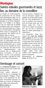 Article dans Midi Libre du 11 Juillet 2015